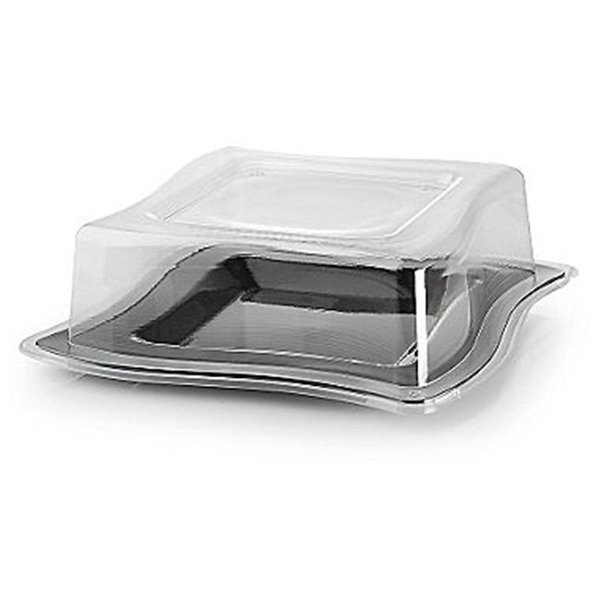 Fineline Settings Clear Square Dinner Plate Lid 110-L